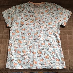 Greentown scrub top dog pattern